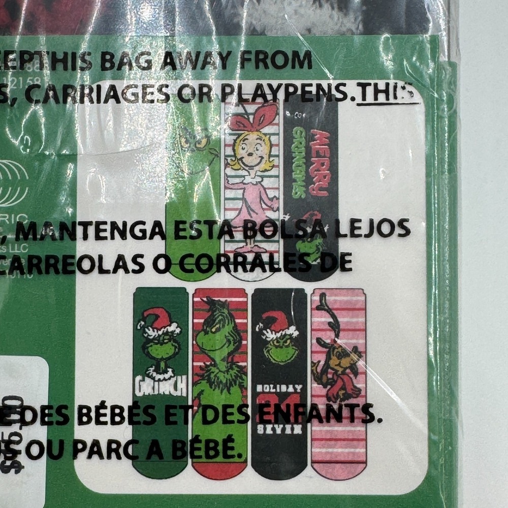 Grinch Sock Set‎ 7 Pair Womens 4-10 Cozy Holiday NEW - Picture 7 of 8